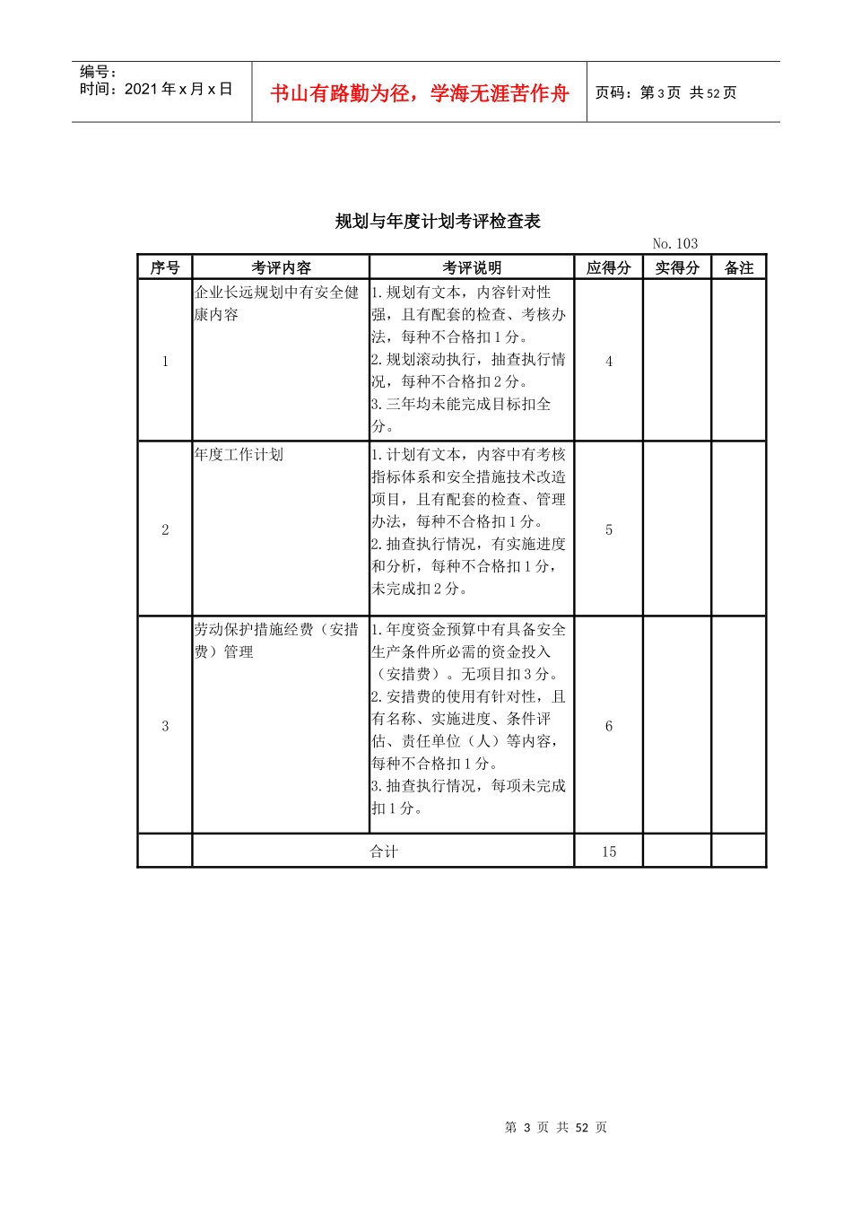 机械制造企业安全质量标准化考评检查表(DOCX 49页)_第3页