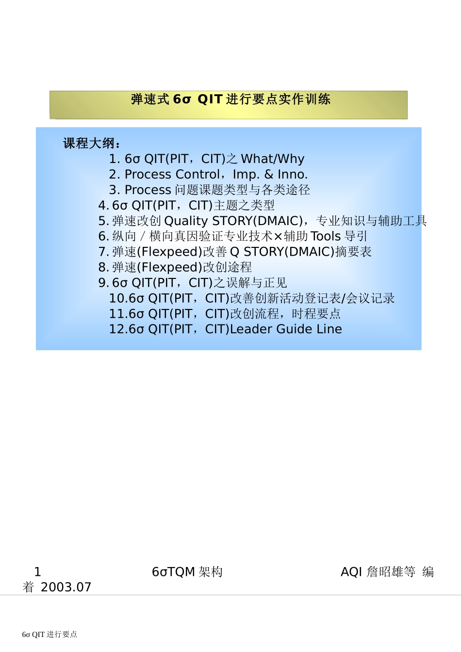 6σQIT进行要点-1_第1页