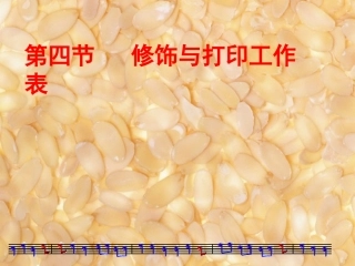 修饰与打印excel工作表