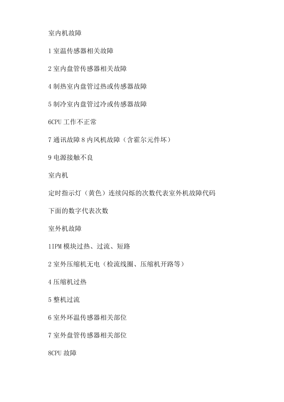 海尔空调故障代码大全_第3页