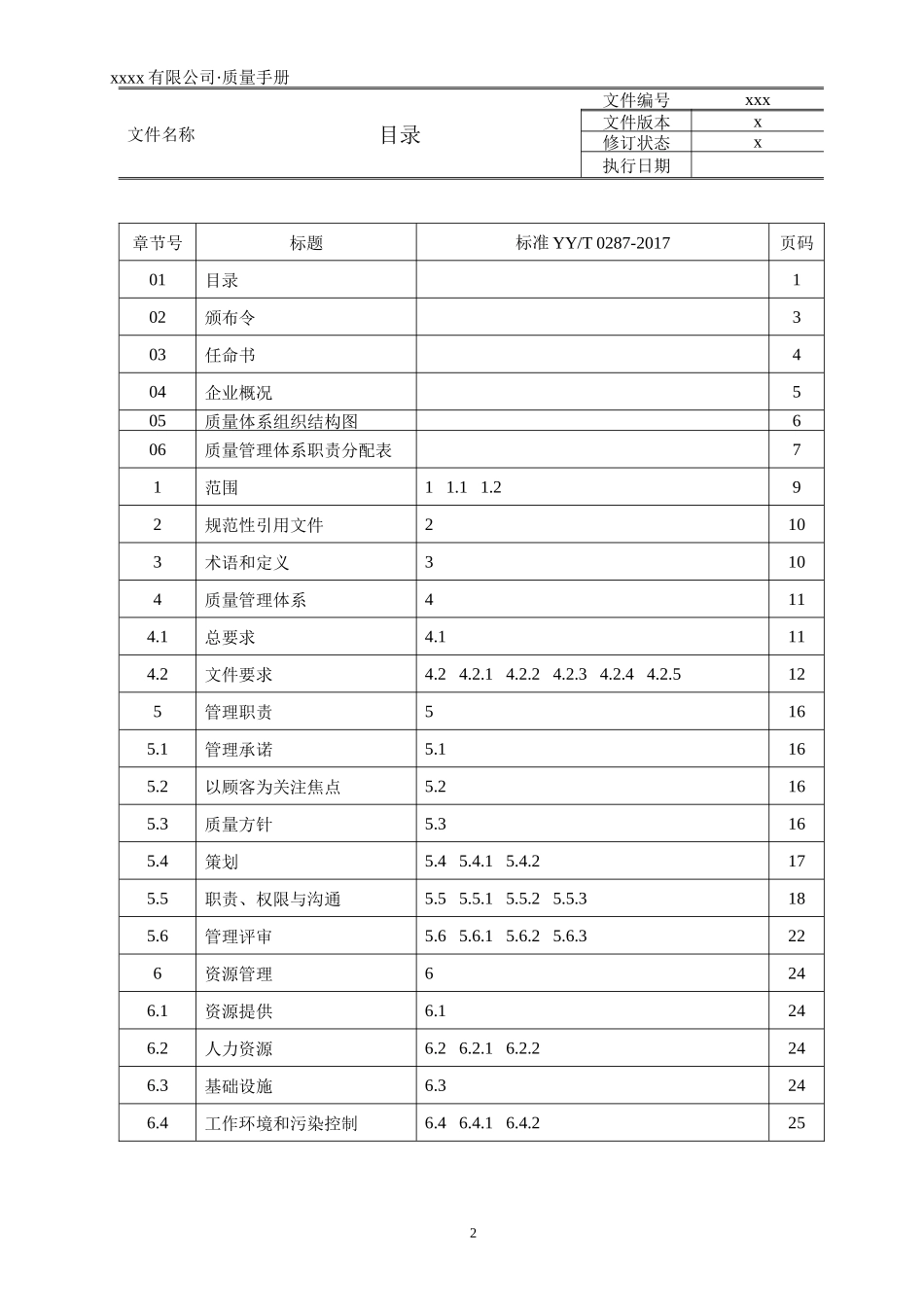2017版质量手册-iso13485-2016--YYT0287-2017（DOC53页）_第3页