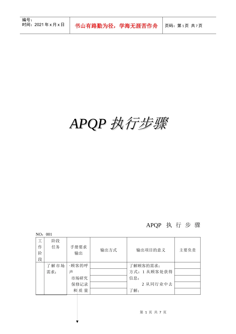 APQP执行步骤_第1页
