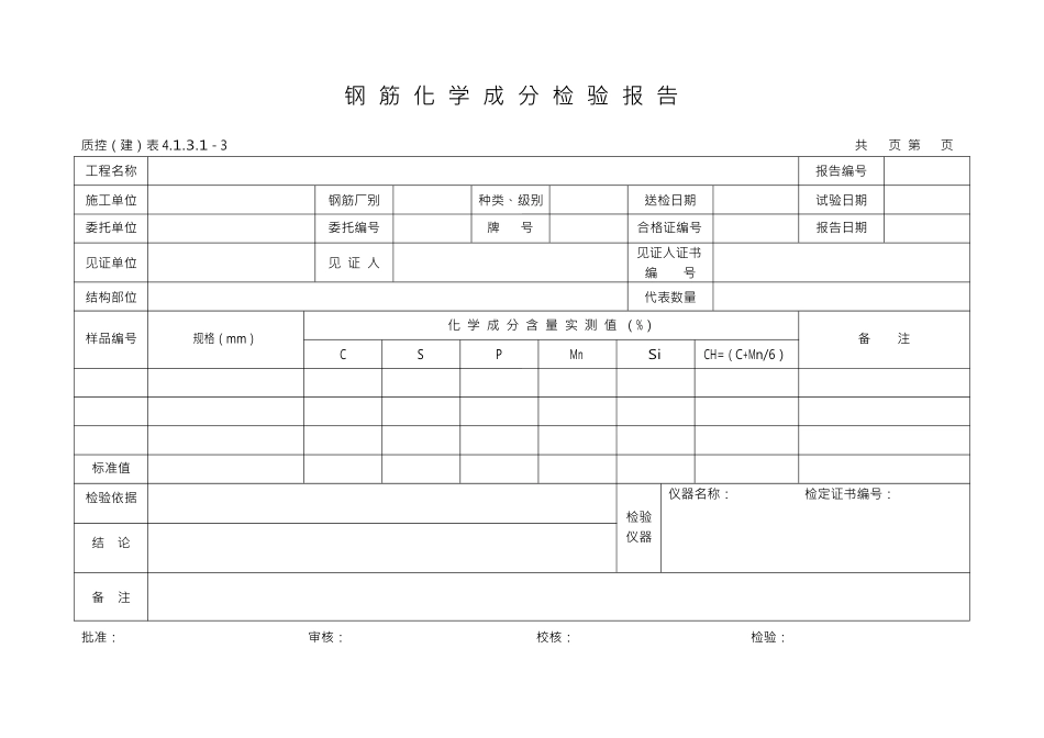 建筑工程质量检测报告各种表格综合大全表格_第3页