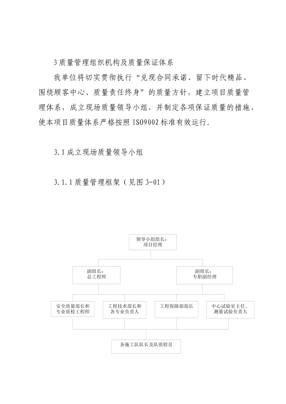 施工质量目标_质量保证体系_第3页