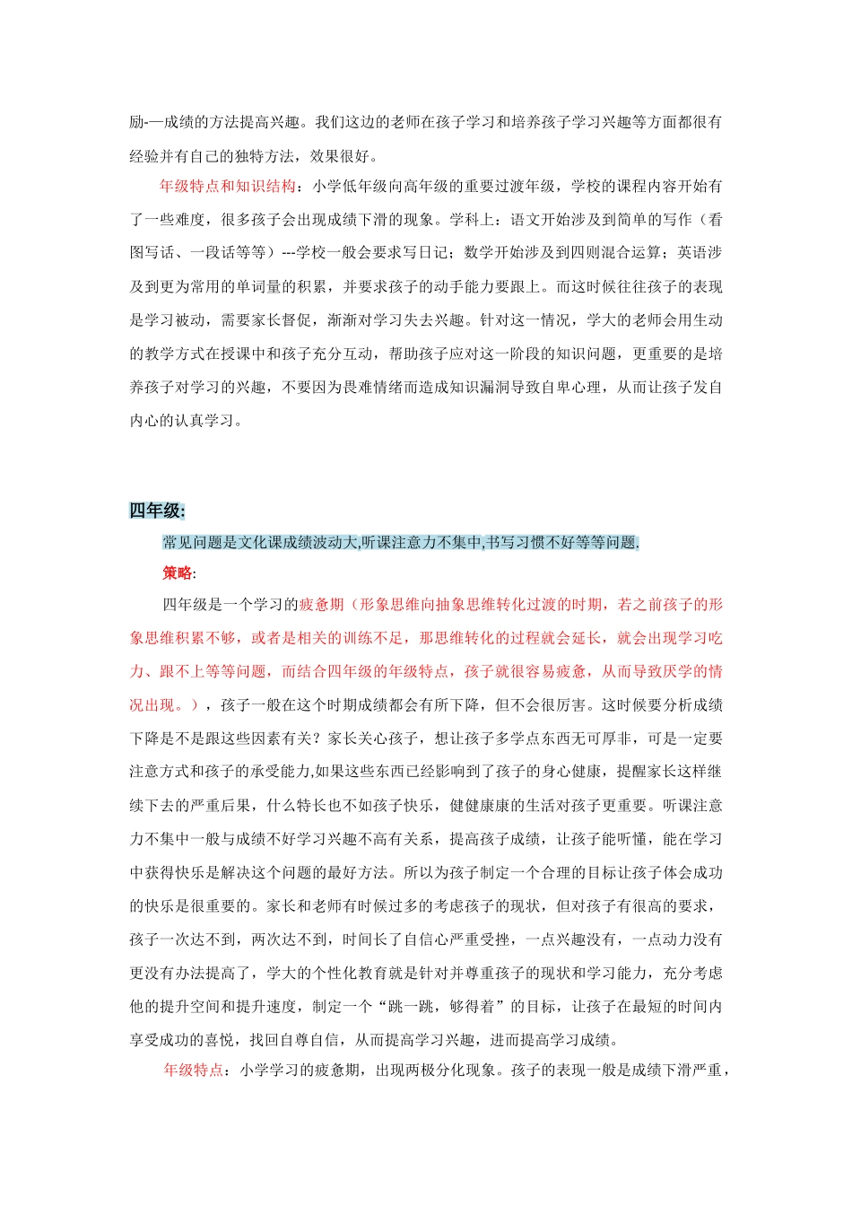 小学各年级常见问题及应对策略---_第2页