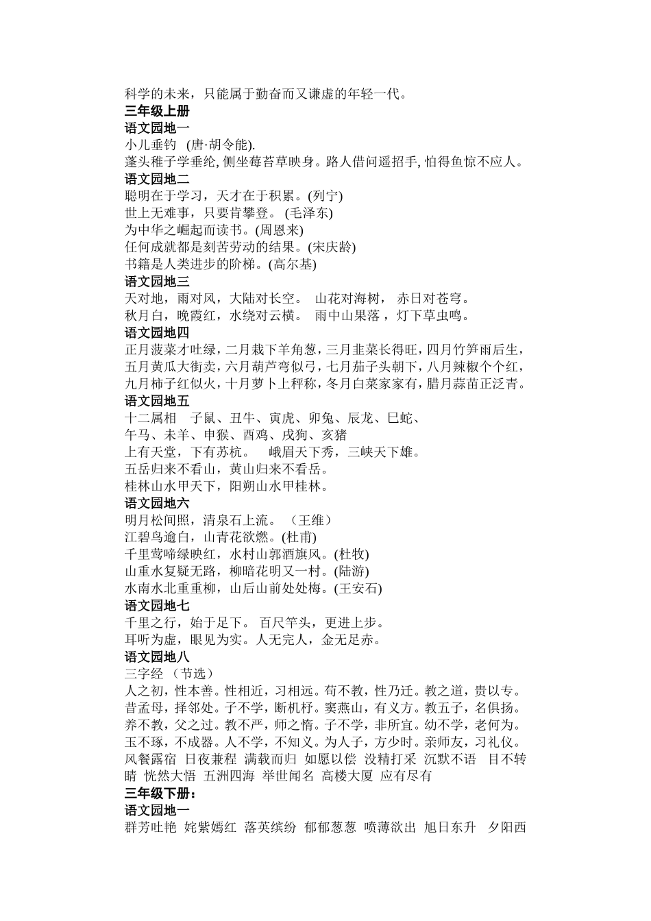 小学语文日积月累汇总_第2页