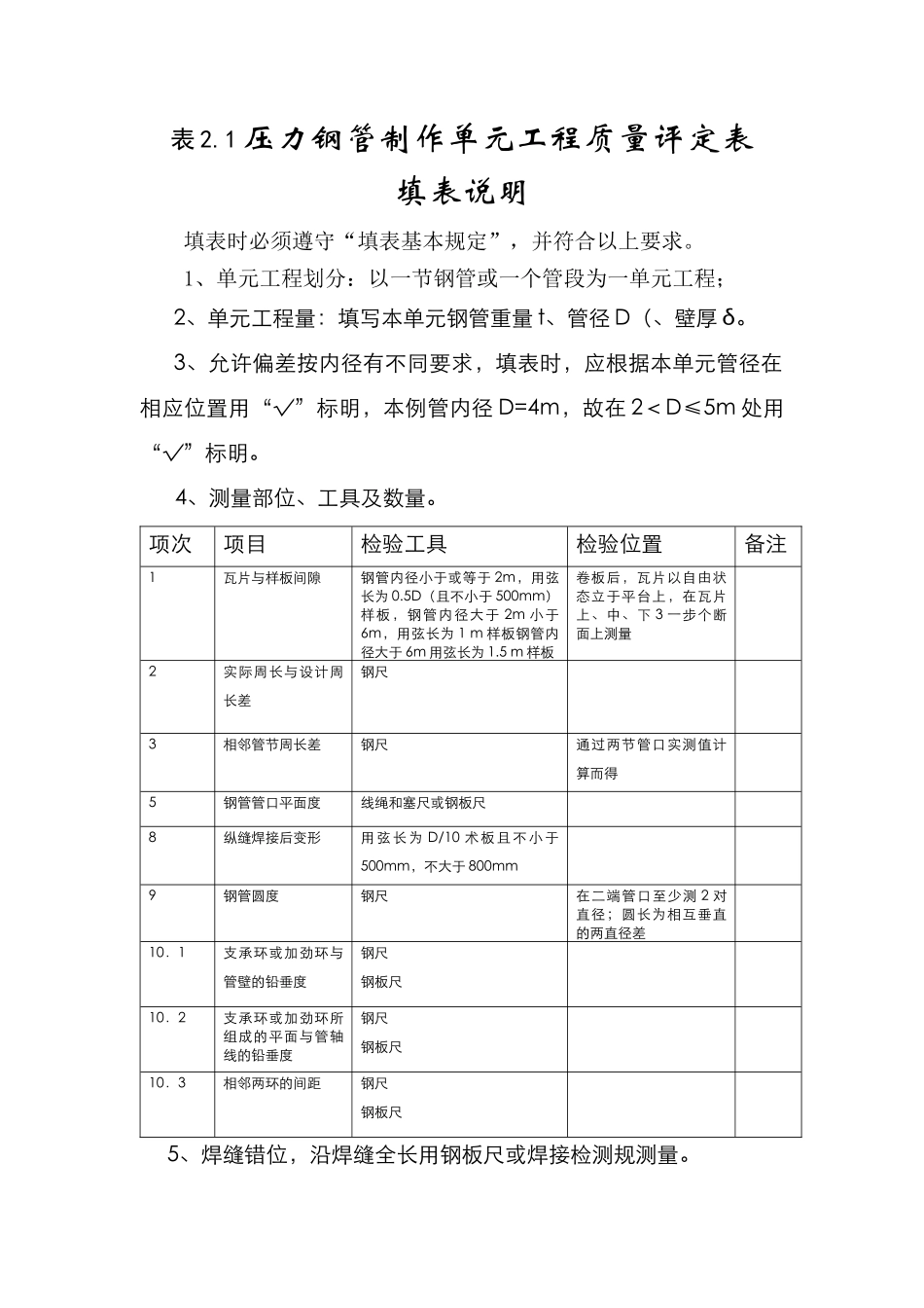 水利水电工程施工质量评定表填表说明与示例(试行)第三_第3页