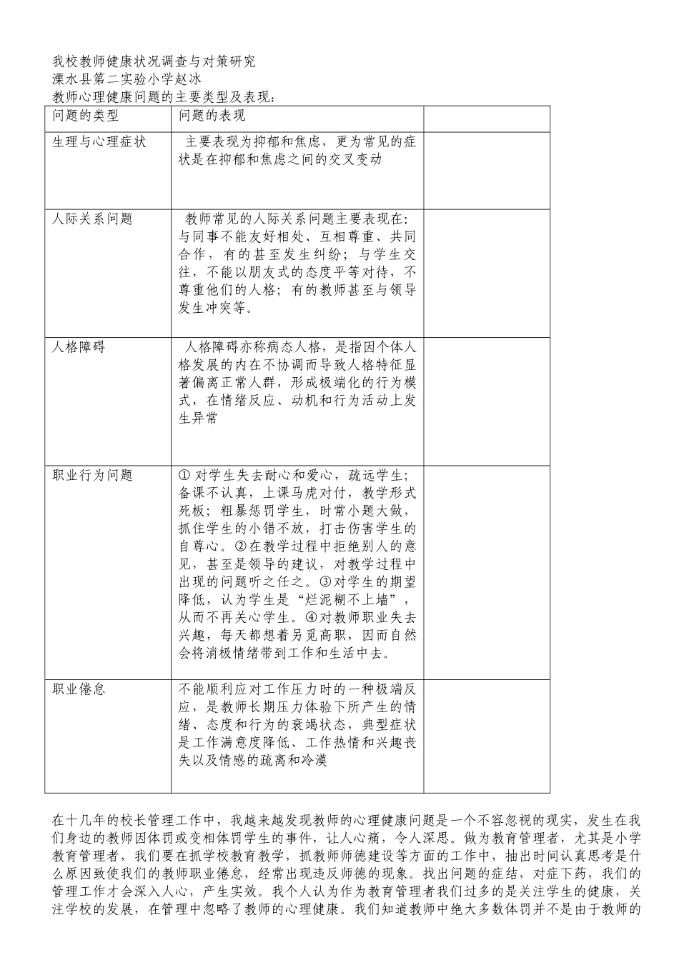 我校教师健康状况调查与对策研究_第1页