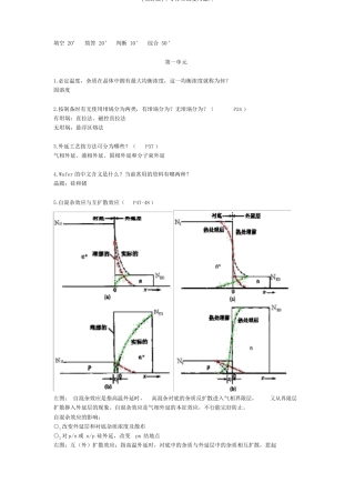 半导体工艺复习题