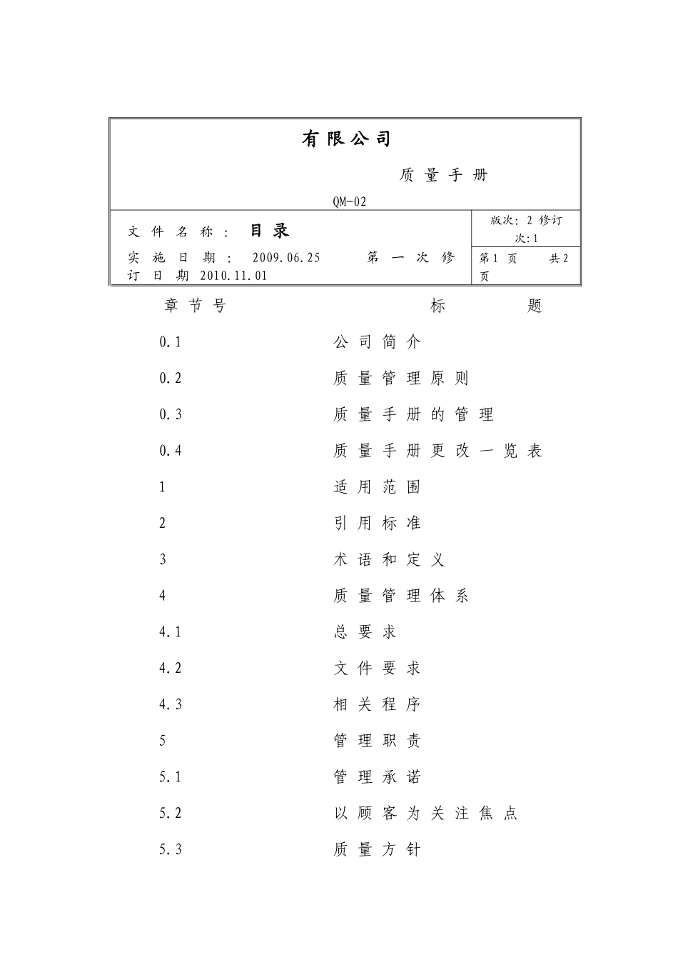 修订1--质量手册_第2页