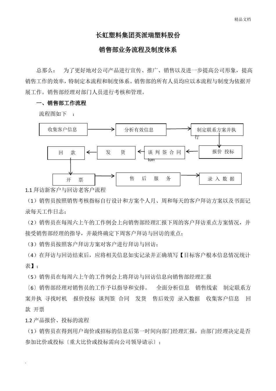 销售部组织体系及管理制度_第1页