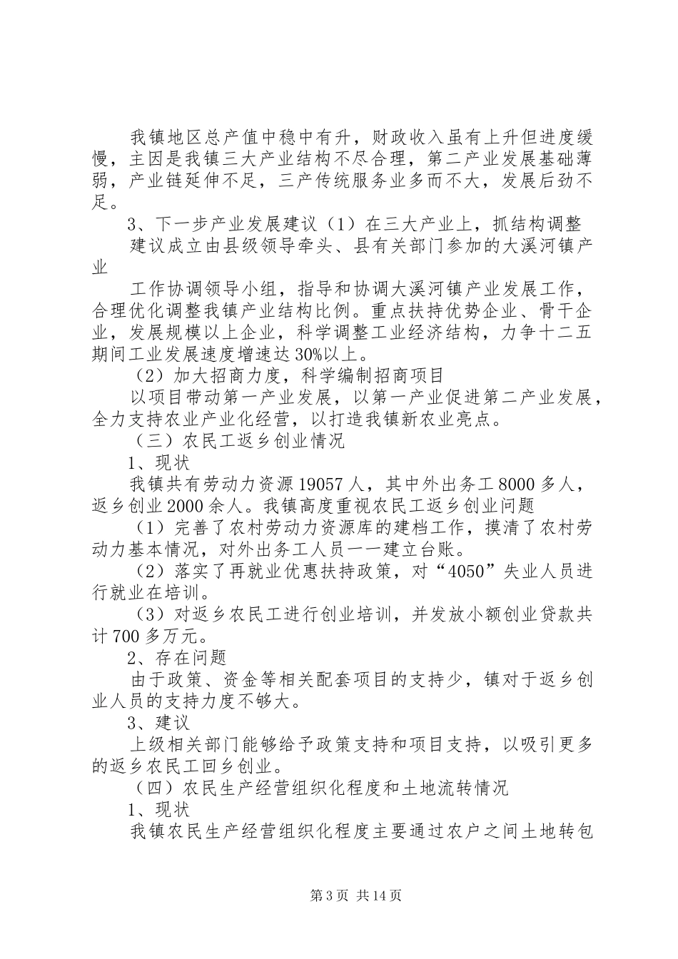 大溪河镇经济社会发展情况汇报(1)_第3页