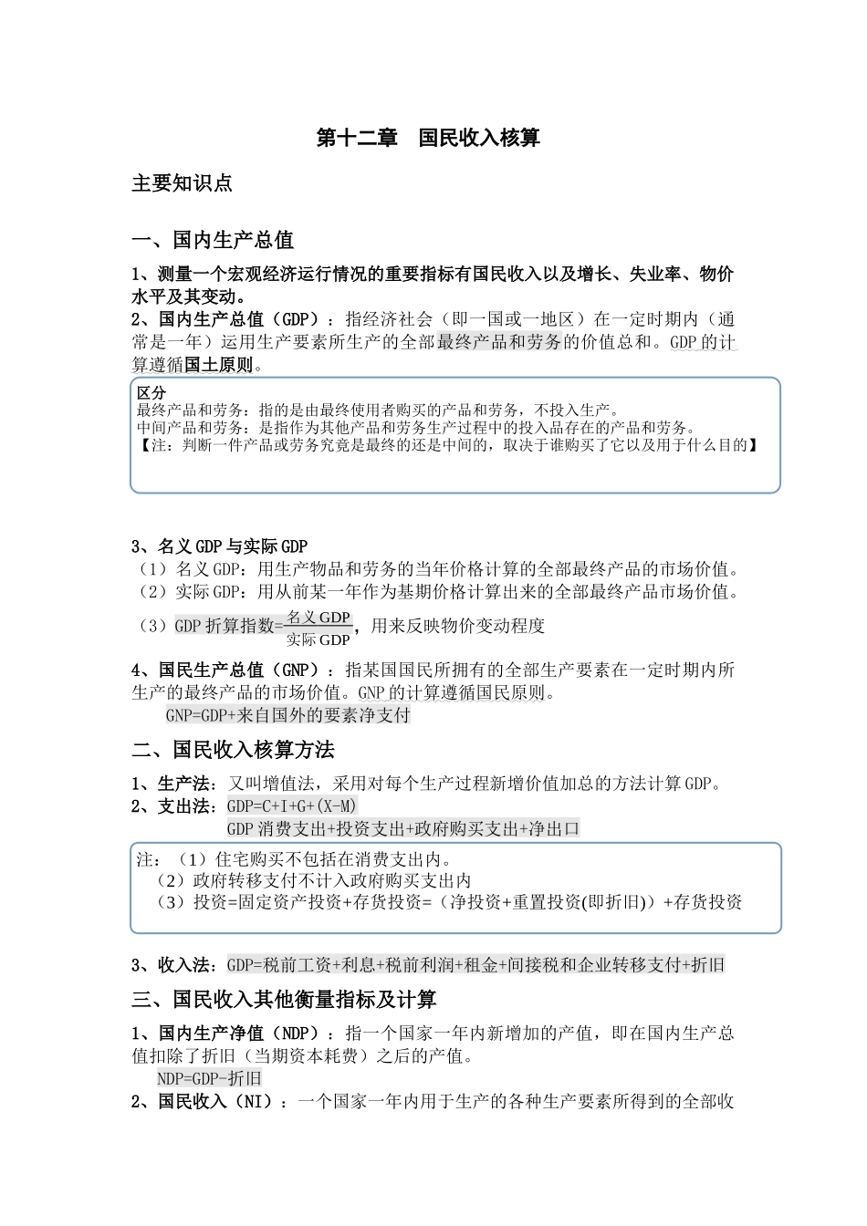 宏观经济学学习与练习_第1页