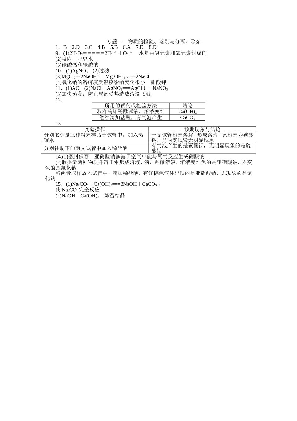物质的检验、鉴别与分_第3页