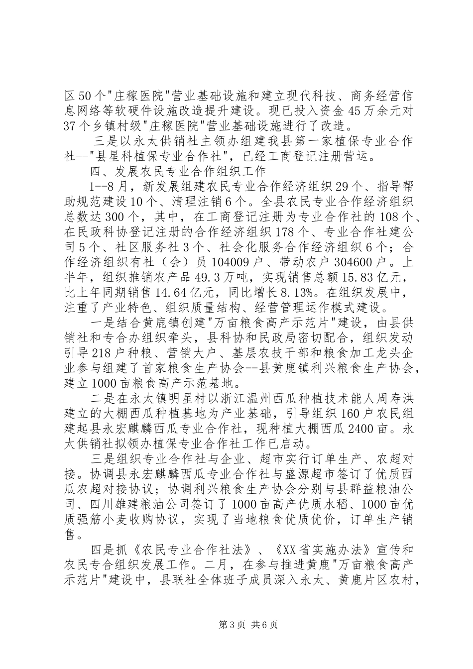 供销社目标任务自查报告_第3页