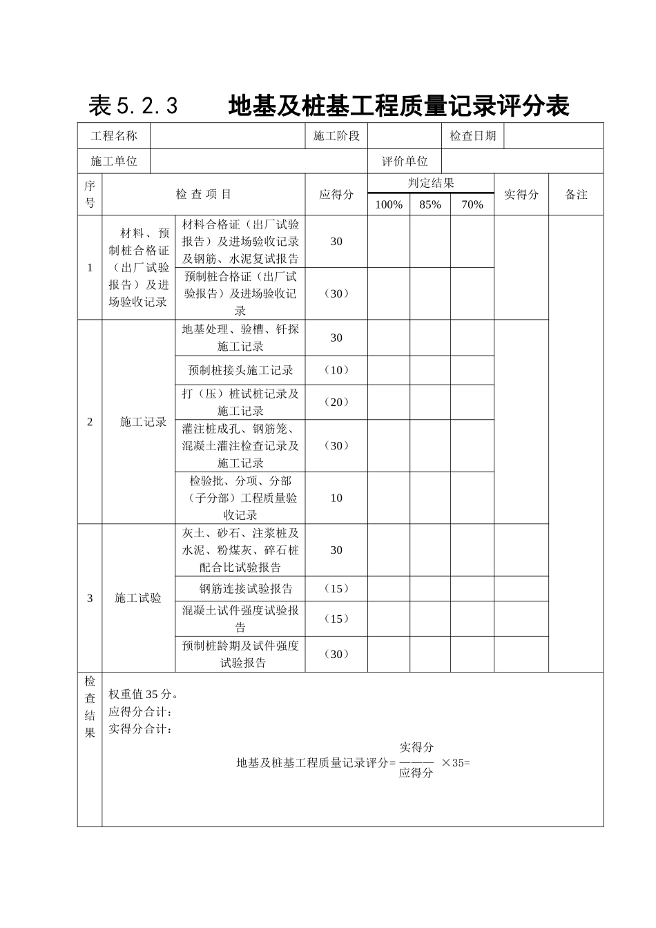 《建筑工程施工质量评价标准》(评分表格)(DOC43页)_第3页