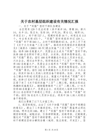 关于农村基层组织建设有关情况汇报 (12)