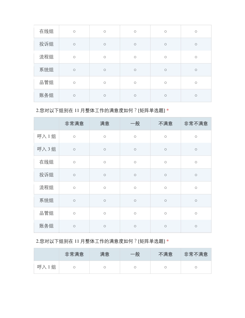 客服团队11月满意度调研问卷_第2页