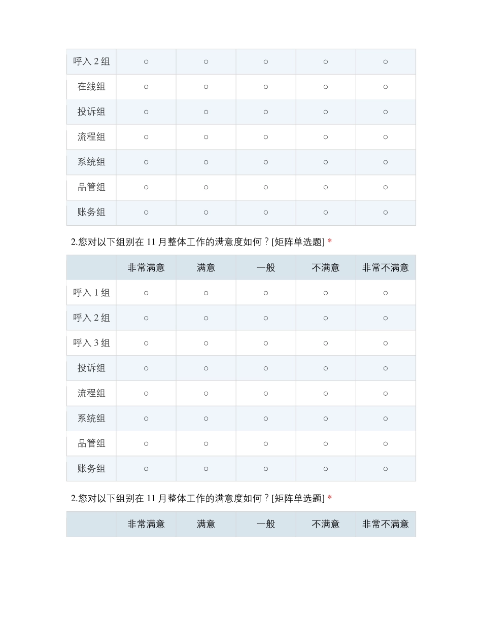 客服团队11月满意度调研问卷_第3页