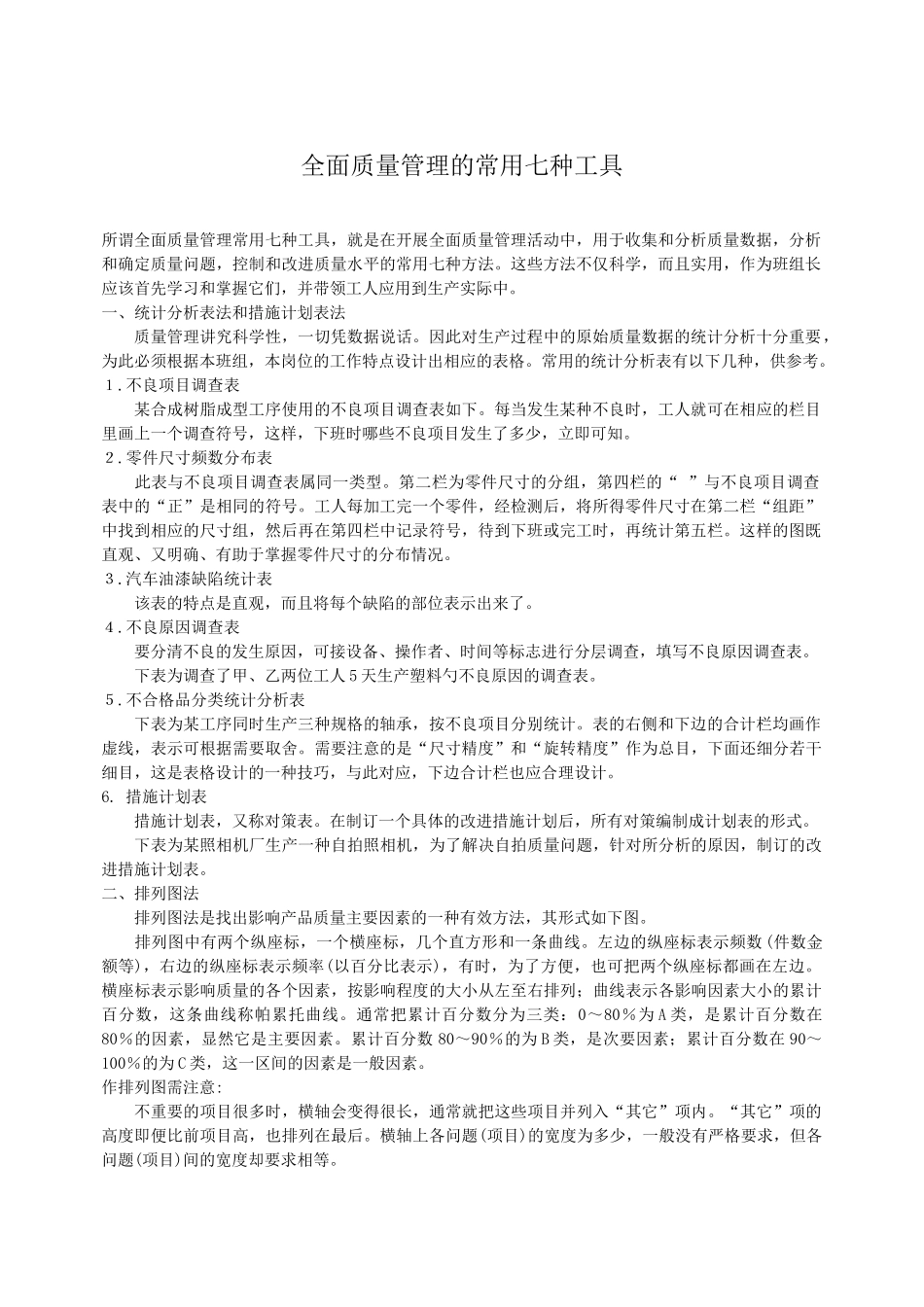 全面质量管理的常用七种工具_第1页