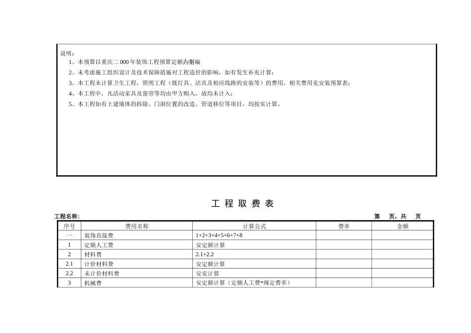 施工图预算书表格样式111_第3页
