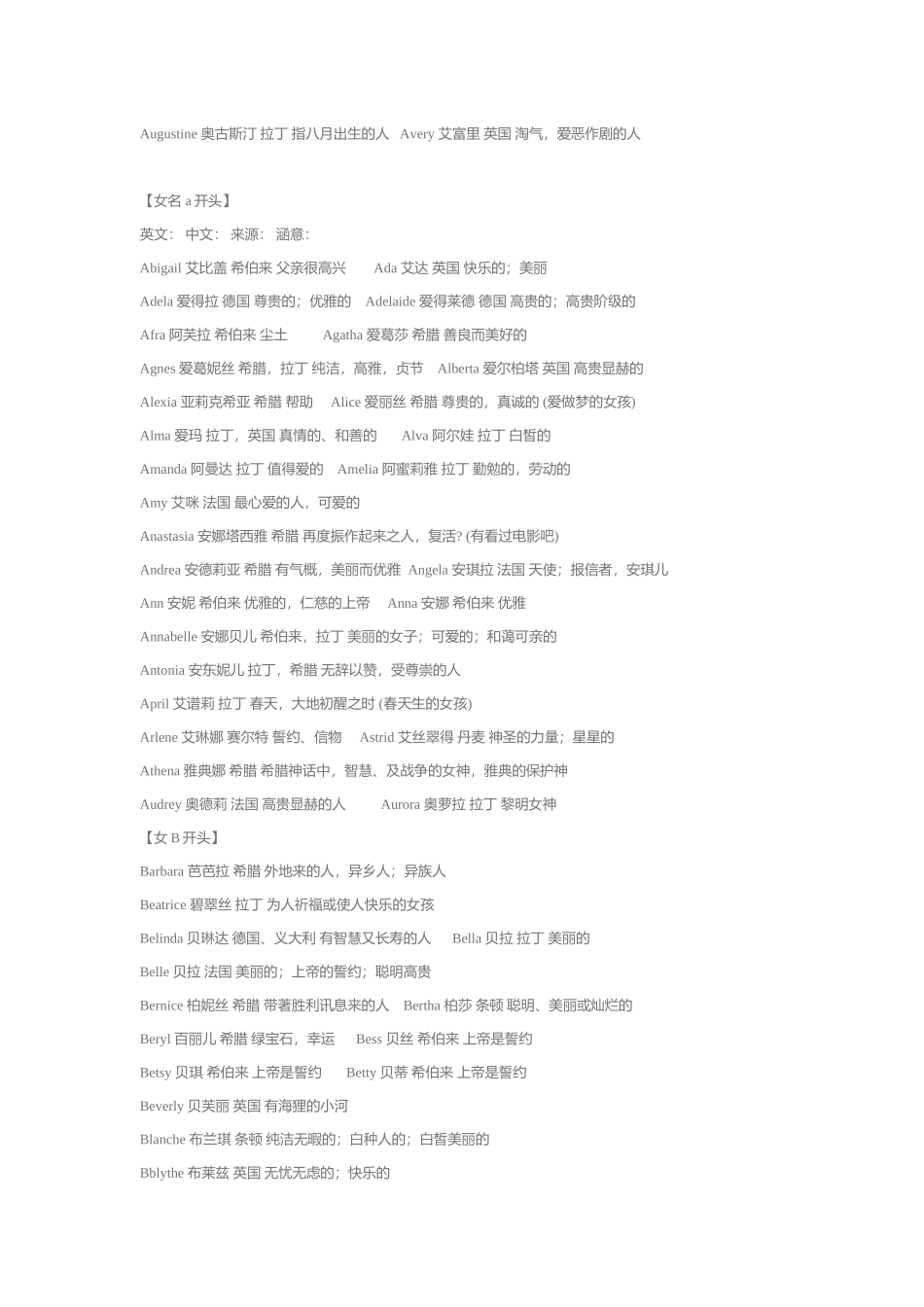 英文名释义大全_第2页