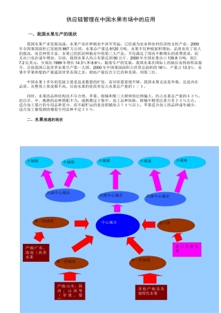 供应链管理在中国水果市场中的应用