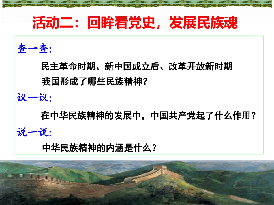 九年级第九课第1课时《民族精神耀中华》（课件）_第3页