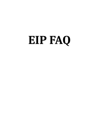 EIP FAQ