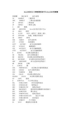 AutoCAD2012工程制图的技巧