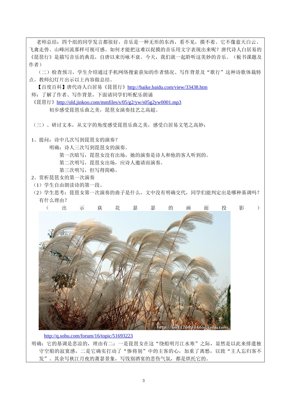第三届全国中小学“教学中的互联网搜索”(高中语文)参赛作品琵琶行_第3页