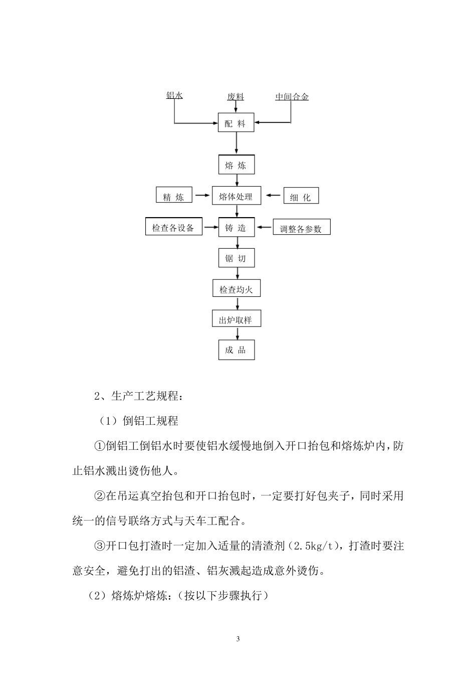 合金棒生产线铸造机技术操作规程_第3页