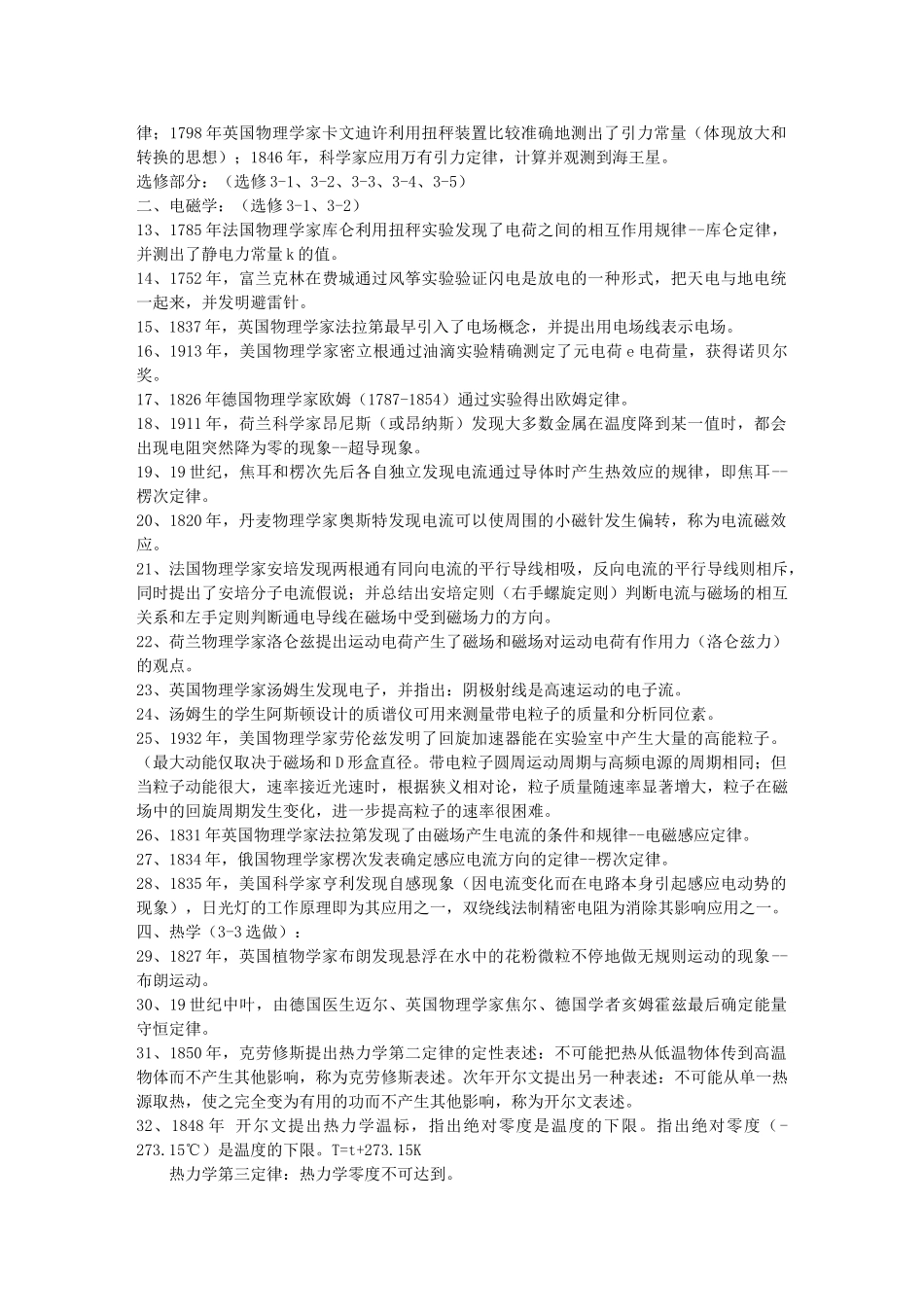 新课标高考高中物理学史(新人教版)74826_第2页