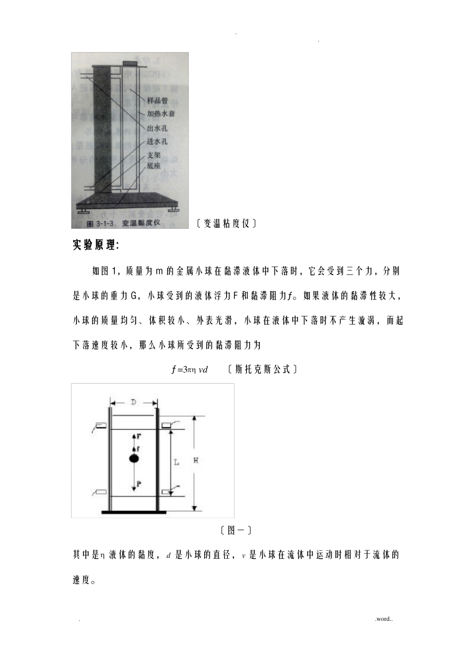 落球法测量液体的黏滞系数试验报告_第2页