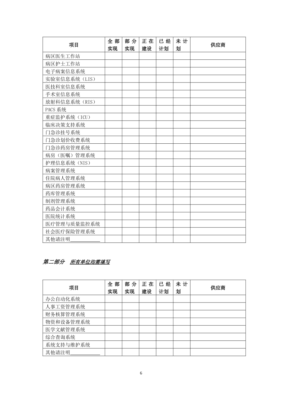 深圳市卫生信息化现状调查表_第3页