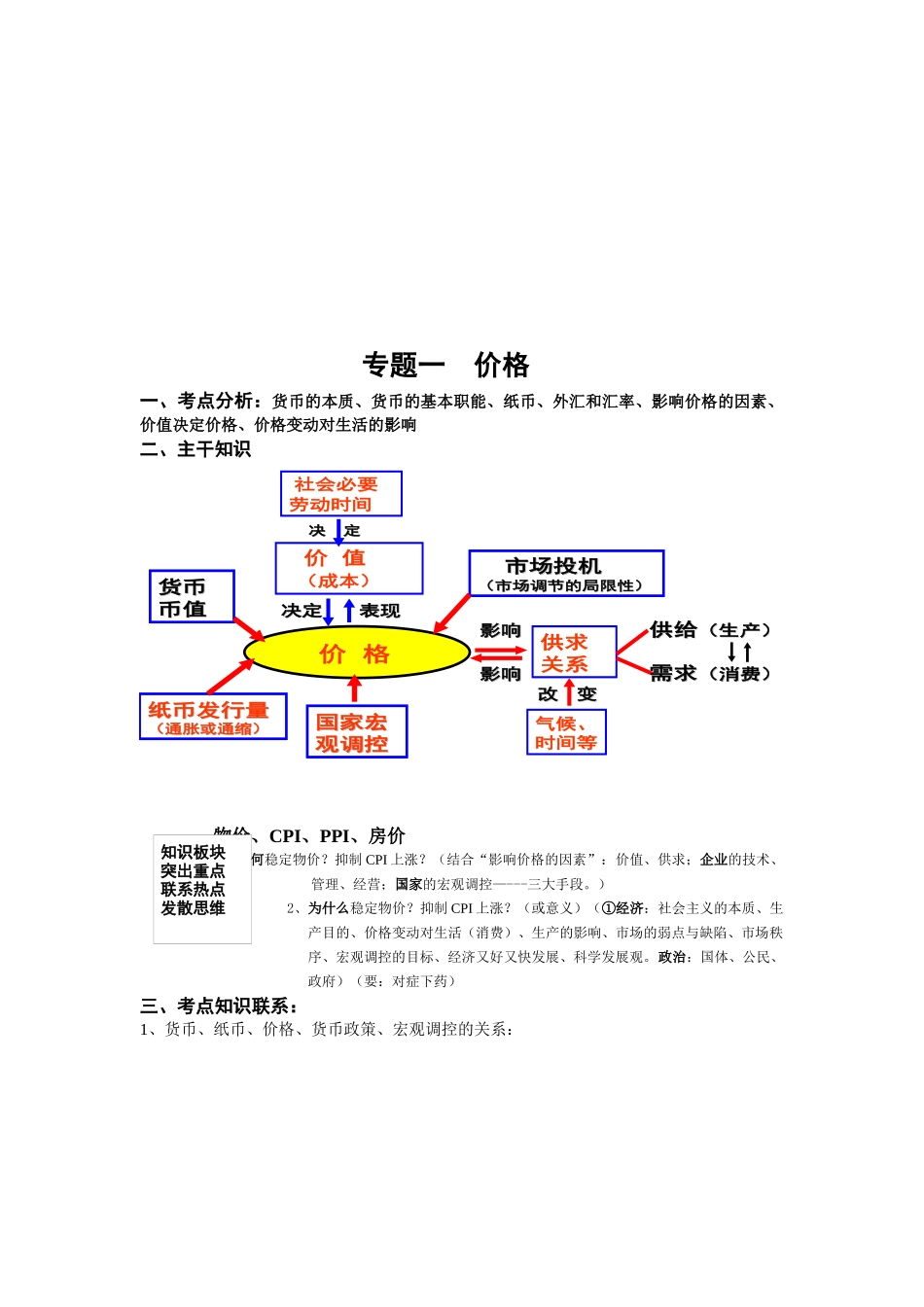 高考《经济生活》二轮复习资料汇编_第1页