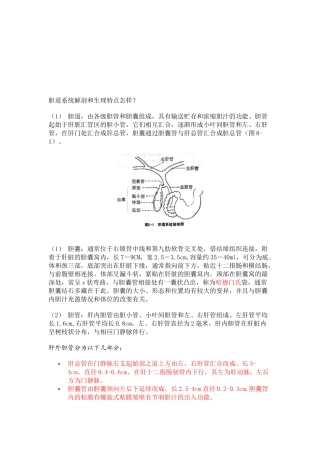 胆道系统解剖与生理特点