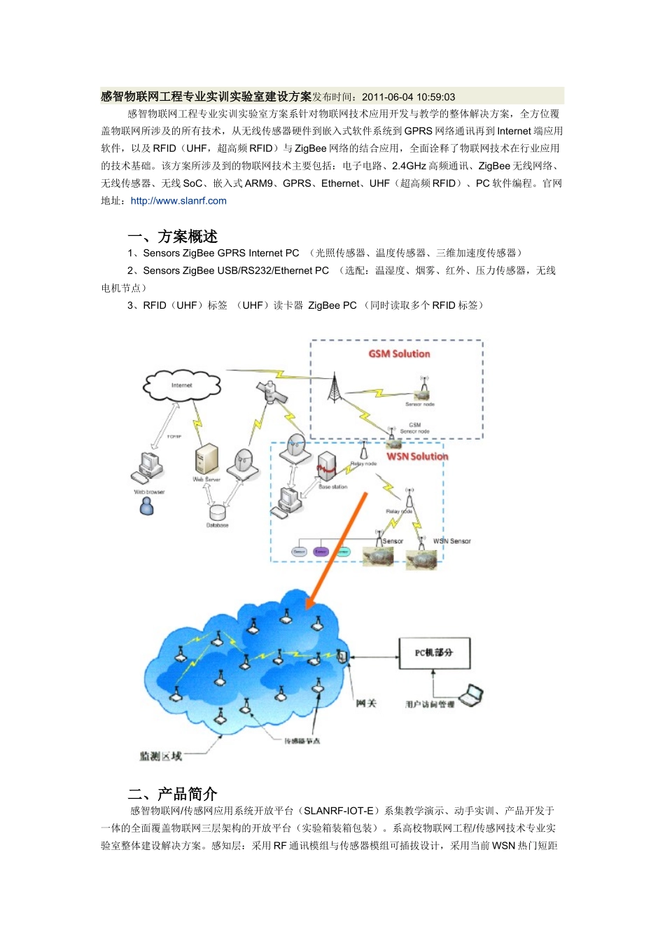 感智物联网工程专业实训实验室建设方案28_第1页
