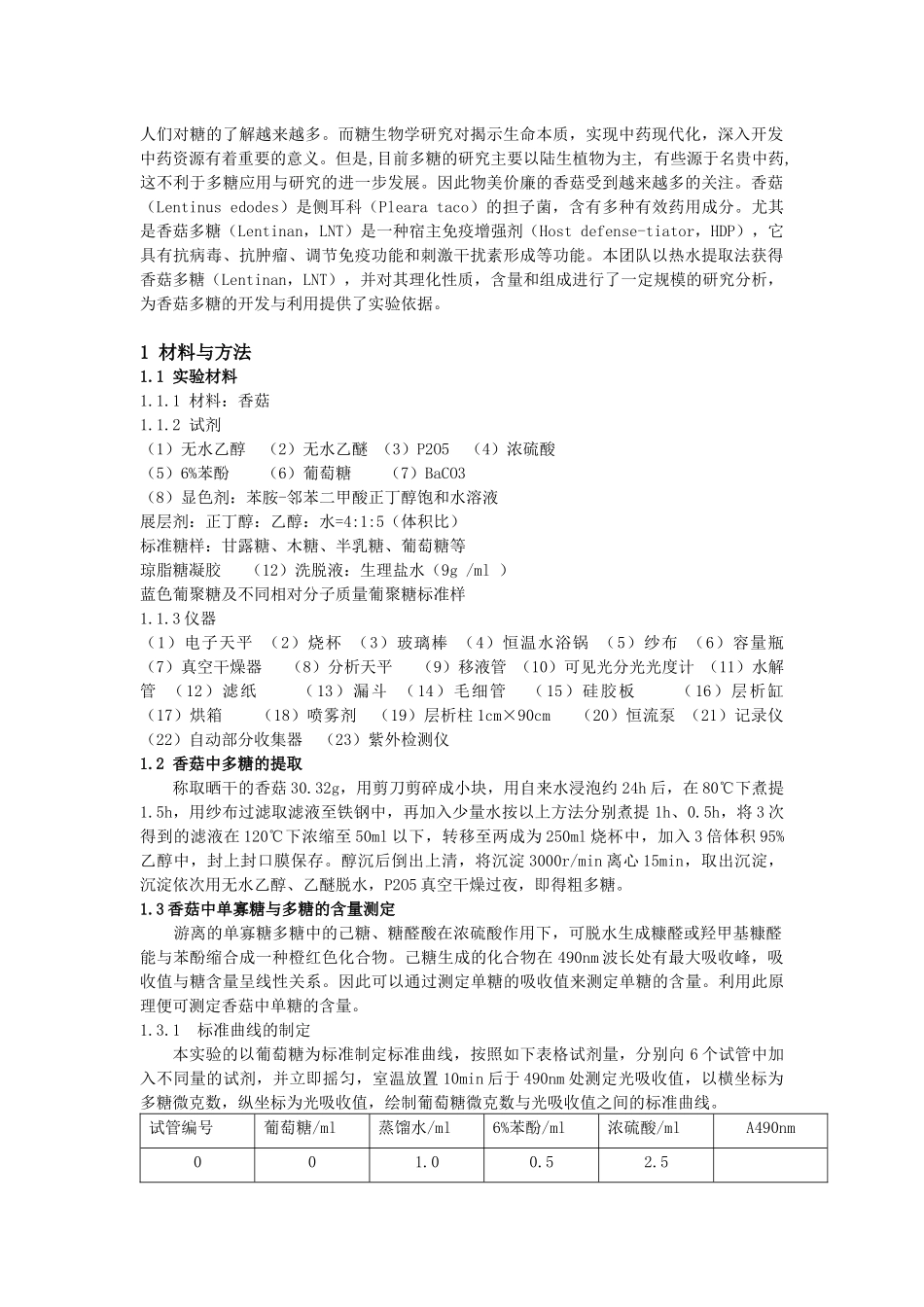 香菇中糖类物质的分离与测定2_第2页