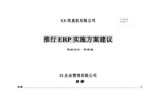 6ERP建议方案报告