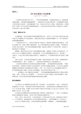 ERP案例讨论分析
