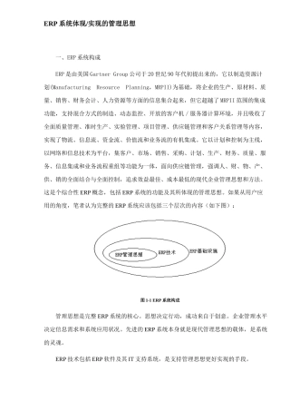 ERP系统构成的管理思想
