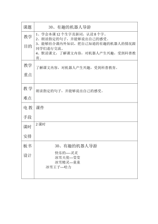 有趣的机器人导游