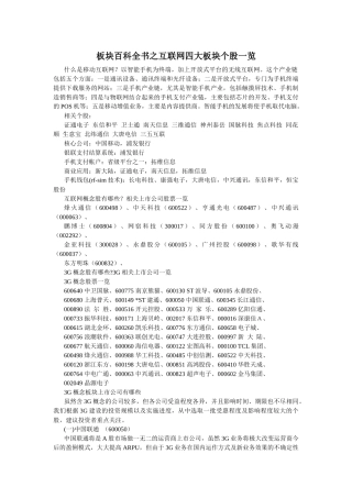 板块百科全书之互联网