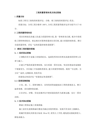 质量管理体系质量保证措施