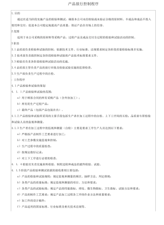 产品放行控制程序