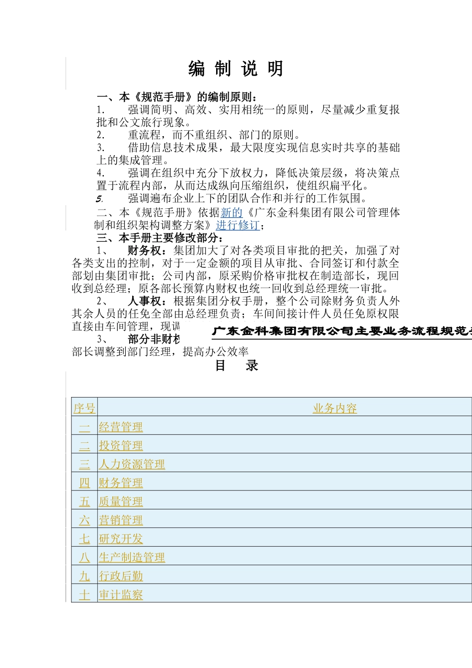 金科集团主要业务流程规范手册_第3页