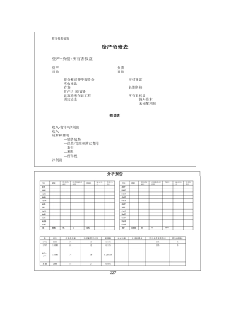 财务报表及其分析报表