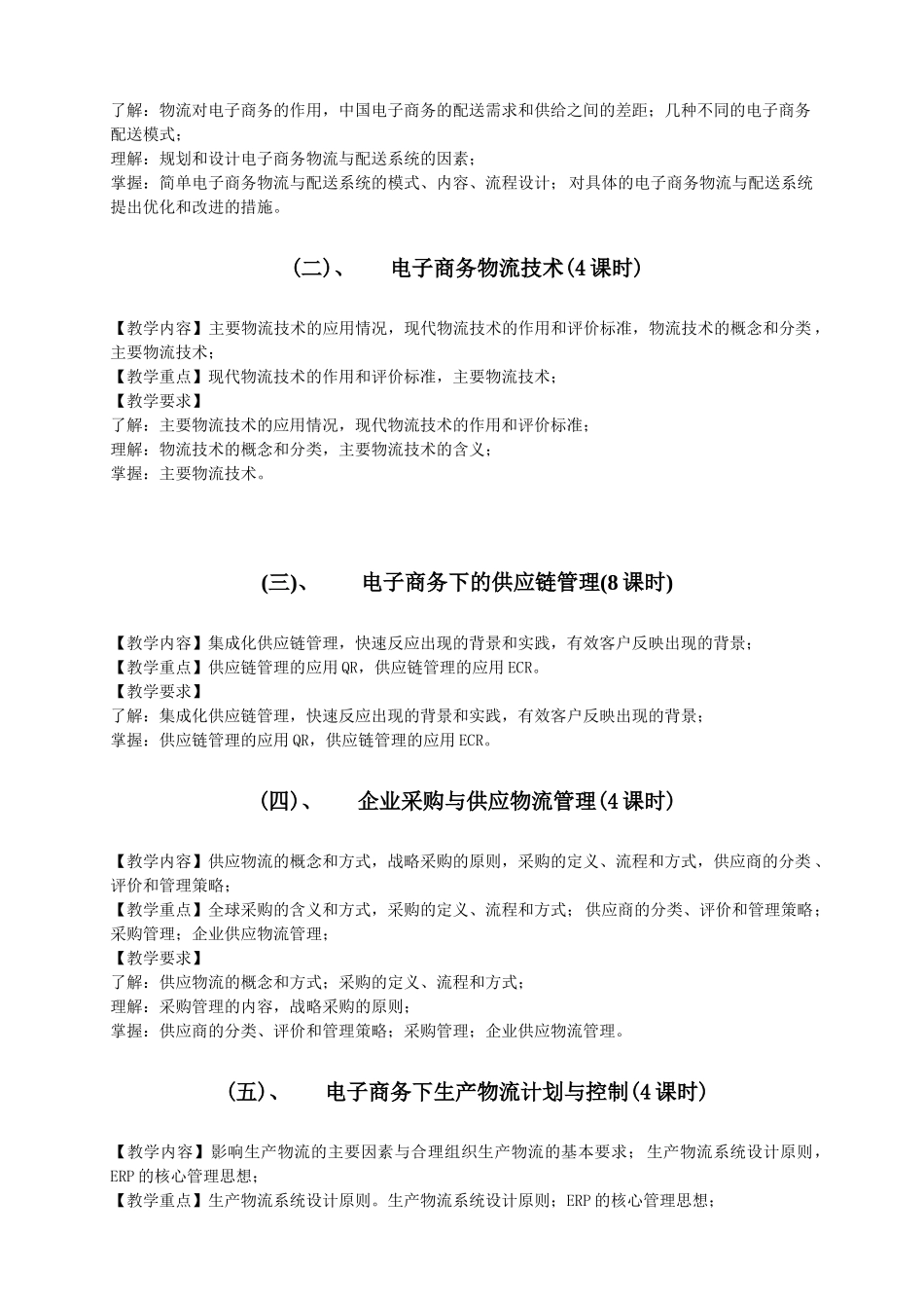 课程标准_电子商务物流实务_第3页