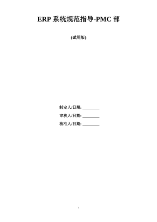 ERP系统规范指导